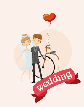 Набор свадебная фотография, жених и невеста в любви, вектор