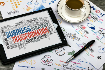 business transformation word cloud