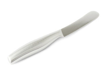 Steel kitchen spatula knife isolated