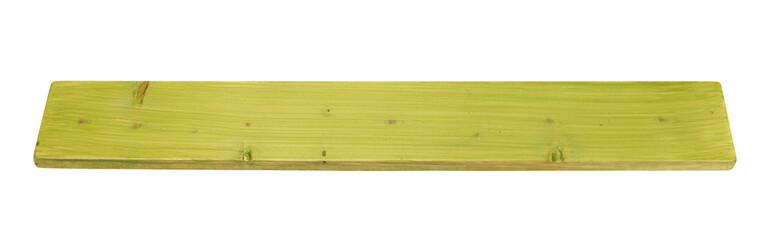 Colored pine wood board plank isolated