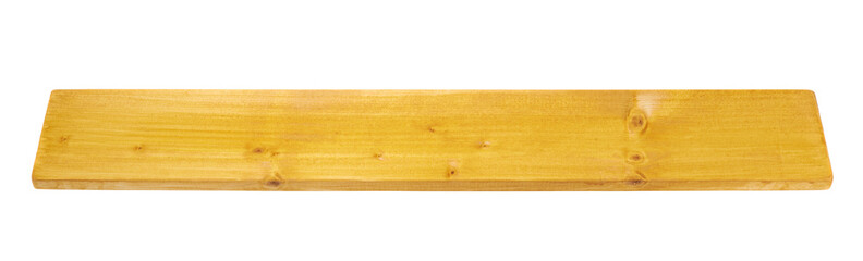 Colored pine wood board plank isolated