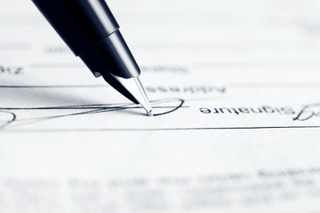Signing contract