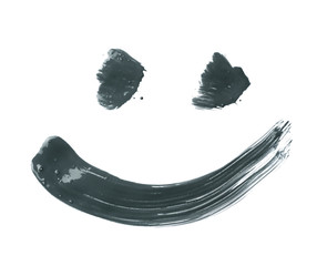 Smile drawn with a brush strokes