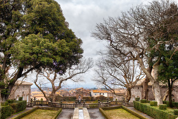 View Of Villa Lante Gardens Bagnaia Italy