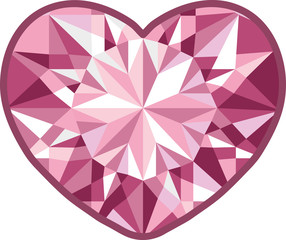 Naklejka na ściany i meble Diamond heart on a white background. illustration for Your
