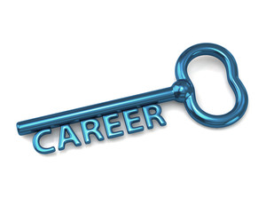 Blue key with word career
