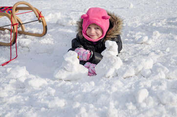 child on snow