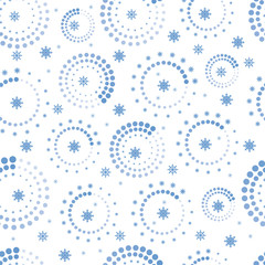 Seamless pattern with snowflakes