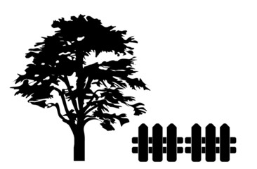 Cl&ocirc;ture dans un jardin