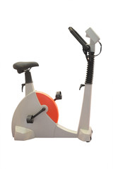 exercise bicycle under the white background