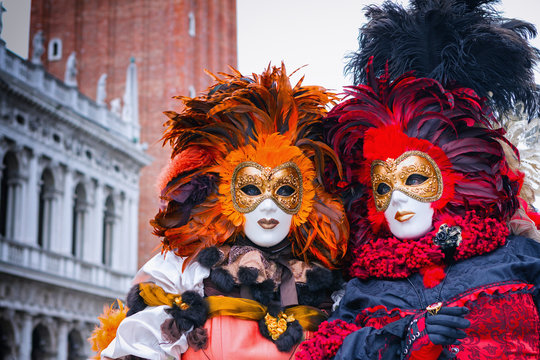 Fototapeta Carneval mask in Venice - Venetian Costume