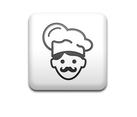 Boton cuadrado blanco 3D cocinero