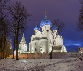 Fototapeta na wymiar Virgin Nativity Cathedral in Suzdal Kremlin