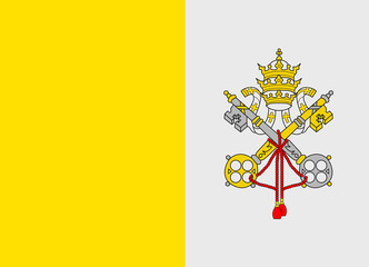 Vatican flag vector - obrazy, fototapety, plakaty