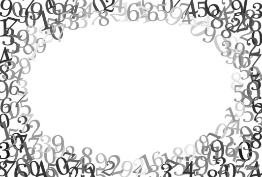 A frame with random numbers in gray scale