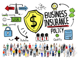 Obraz na płótnie Canvas Multiethnic Crowd People Safety Risk Business Insurance Concept