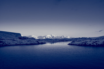 Beautiful snow-capped mountains