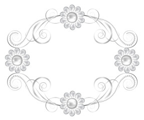 jewelry floral frame