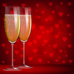 glasses of champagne