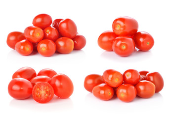 cherry tomatoes isolated on white background.