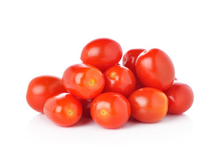 cherry tomatoes isolated on white background.