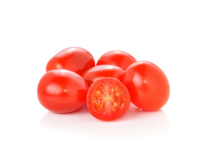 cherry tomatoes isolated on white background.