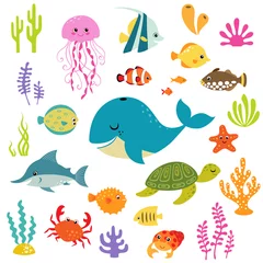 Stickers muraux Sous la mer Monde sous-marin mignon