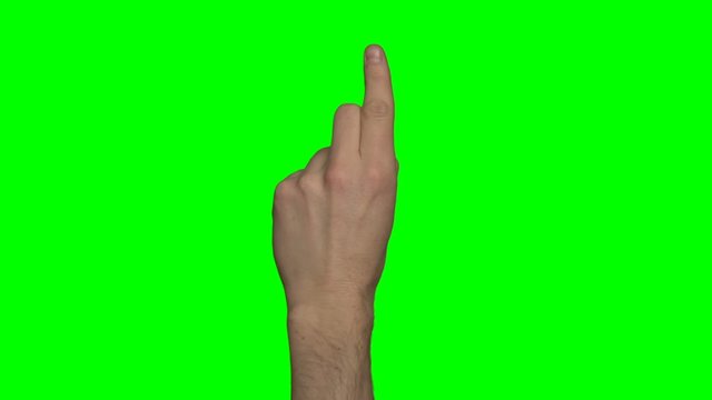 Greenscreen - Mann, linke Hand - für Erklärvideo 
