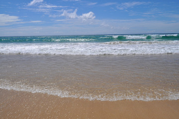 Fototapeta na wymiar Beautiful blue ocean. Gold Coast, Queensland, Australia