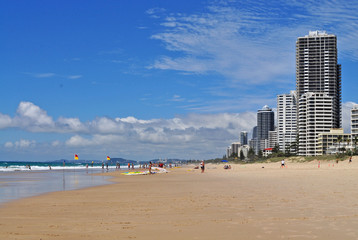 Beach cityscape. Gold Coast City in Queensland, Australia.