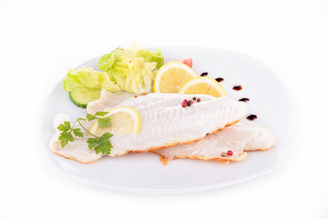 fish and salad
