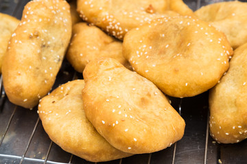Fried bread bun, or popularly known as Ham Jin Piah in Malaysia