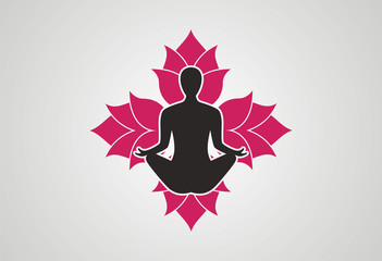 Yoga logo icon vector