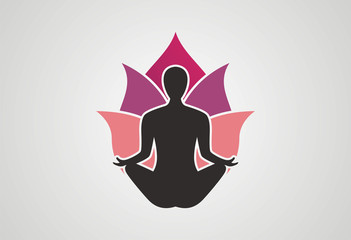 Yoga logo icon vector