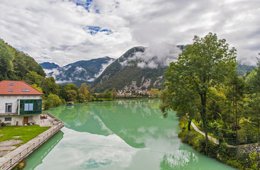 Most na soci town, Slovenia