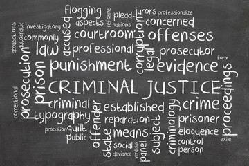Word cloud for Criminal justice