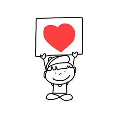 hand drawing abstract cartoon party
