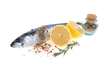 Raw fish with lemon and rosemary