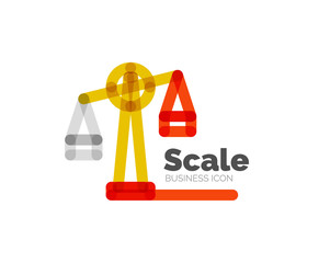 Line minimal design logo scale