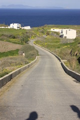 Countryside Road head to the aegean sea, path