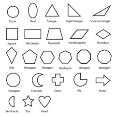geometric shapes vector - 76037629