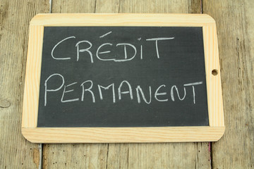 Fototapeta premium ardoise crédit permanent