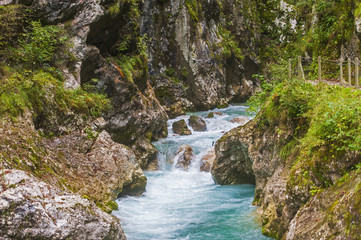 Fototapeta na wymiar Tolmin gorge, nature, Slovenia