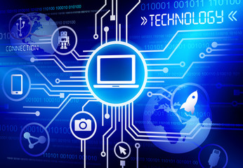 Computer networking technology connection concept