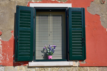 Fototapeta na wymiar Window with shutters