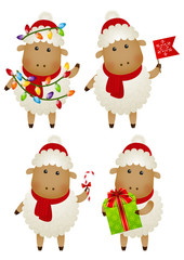 Set of New Year sheep