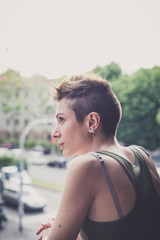 young lesbian stylish hair style woman