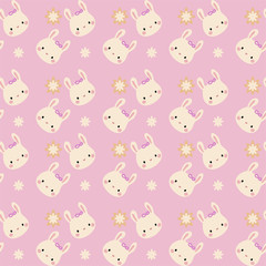 Fototapeta premium cute rabbit vector pattern2