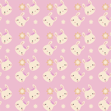 cute rabbit vector pattern2
