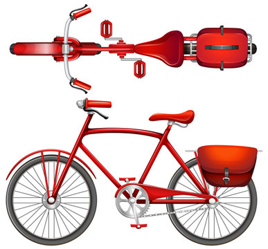 A red bicycle